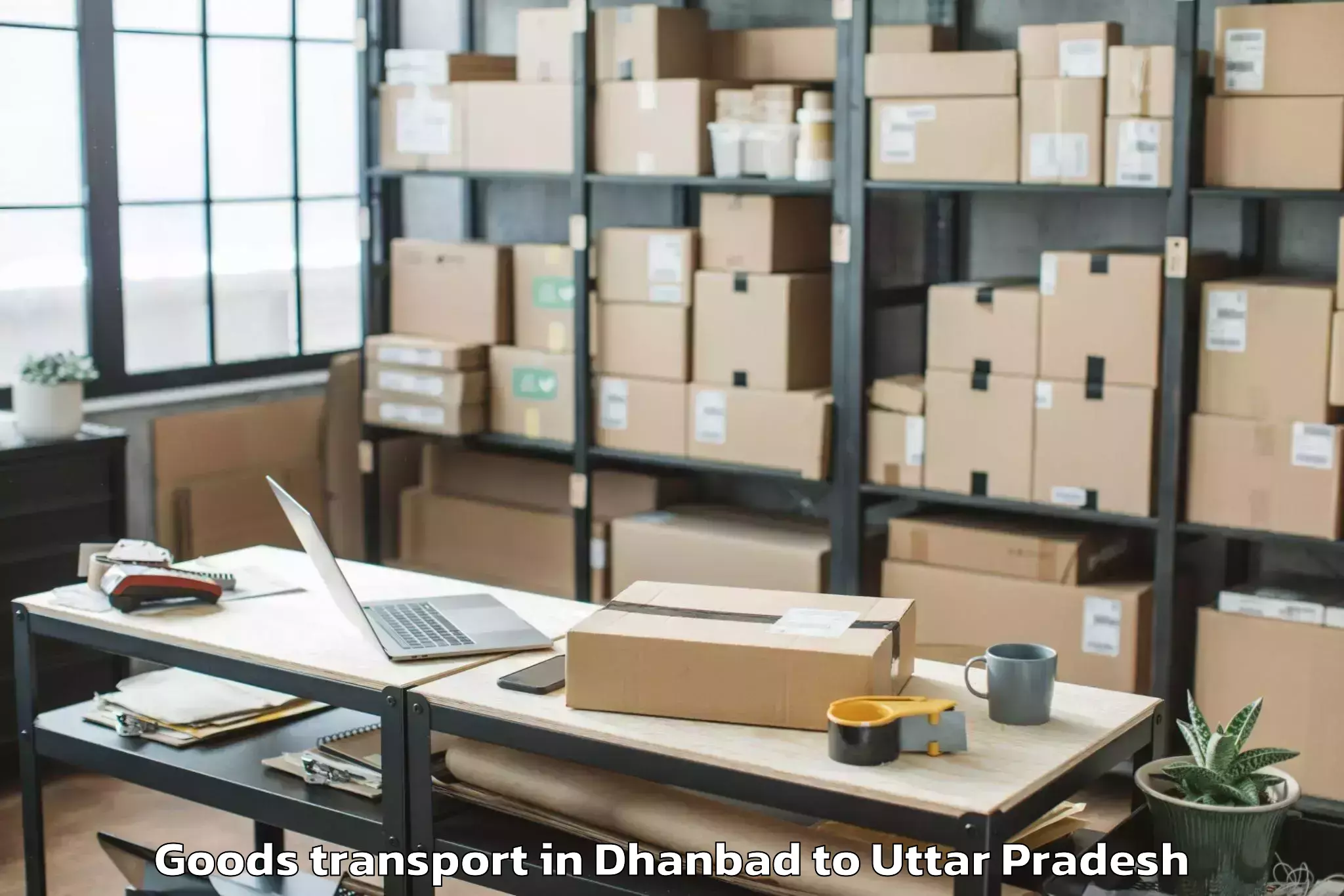 Reliable Dhanbad to Bilthra Goods Transport